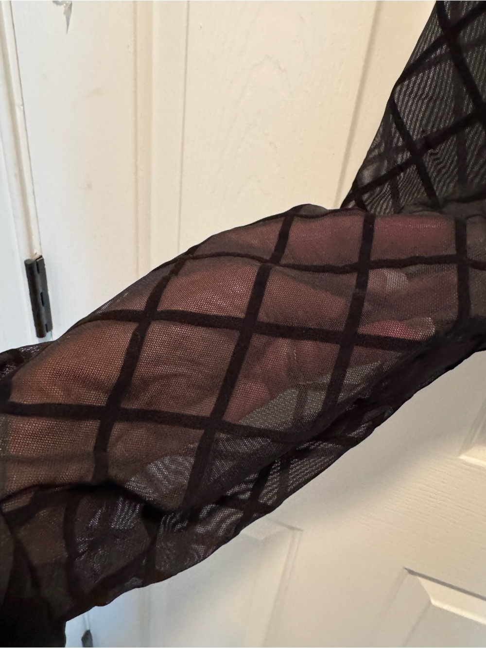 Torrid Women’s Black Mesh Flocked Diamond Leggings - Picture 6 of 6